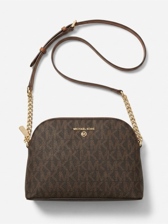 Michael Kors Handbags - Michael Kors Signature Logo Brown Dome
Crossbody Shoulder Bag Monogram